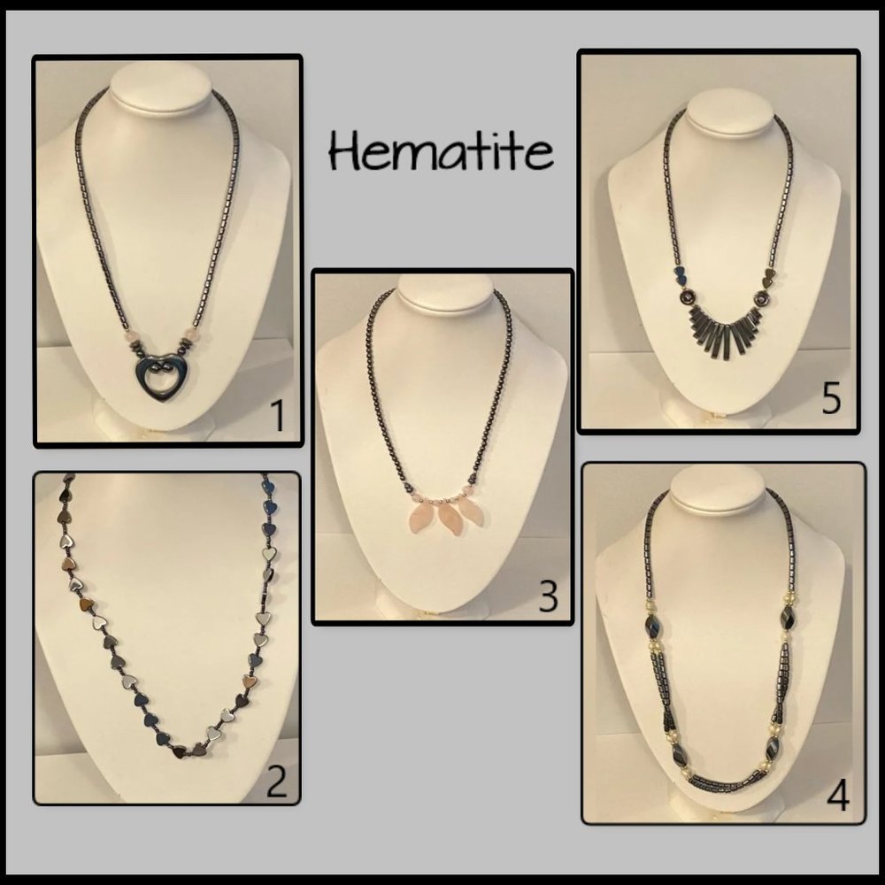 NEW HEMATITE NECKLACES!!!